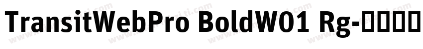 TransitWebPro BoldW01 Rg字体转换